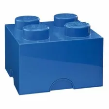 Lego 4003, STORAGE BRICK with 4 Knobs, Blue, NO Box, Good Cond, Rare, Ships FAST