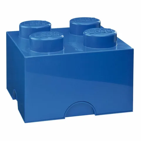 Lego 4003, STORAGE BRICK with 4 Knobs, Blue, NO Box, Good Cond, Rare, Ships FAST