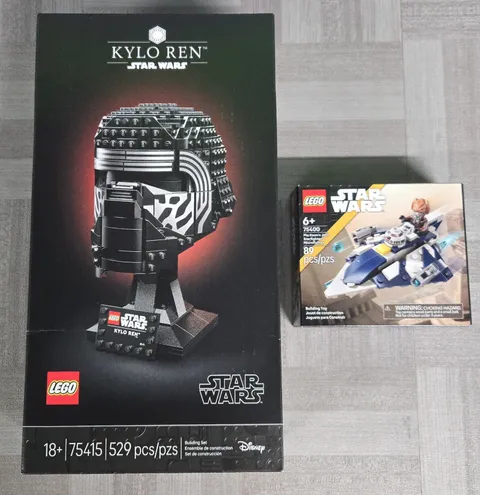 LEGO Star Wars Kylo Ren Helmet 75415 & Plo Koon's Jedi Starfighter 75400 ☆ New