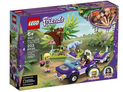 LEGO Friends (41421) Baby Elephant Jungle Rescue - 203 pcs - Stephanie - RETIRED
