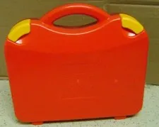 Vintage Lego Red Carrying Case Hard Plastic Latching Storage Box