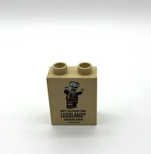 LEGO DUPLO 1 x 2 x 2 with 2013 Happy Halloween LEGOLAND Discovery Centre Pattern