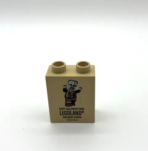 LEGO DUPLO 1 x 2 x 2 with 2013 Happy Halloween LEGOLAND Discovery Centre Pattern