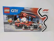 Lego City Formula 1 Pit Stop & Pit Crew With Ferrari Car ID# 60443 322 Pcs. 