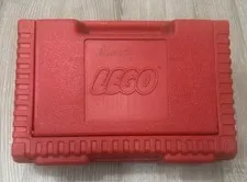 1984 LEGO Red Storage Carrying Case Box USA Made Vintage Basic 06082 HTF Rare