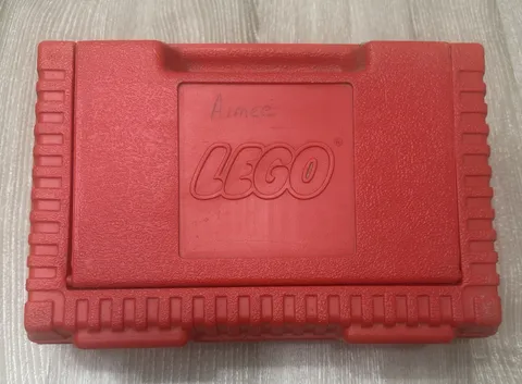 1984 LEGO Red Storage Carrying Case Box USA Made Vintage Basic 06082 HTF Rare