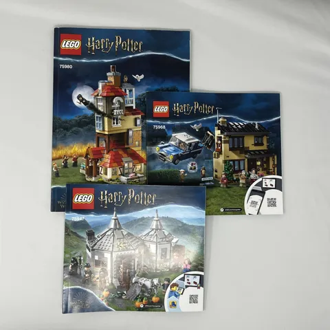 75980, 75947, 75968 -Lego Harry Potter Instruction Manuals Lot of 3 - No Bricks.