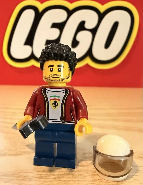 Lego Ferrari F8 Tributo Driver Minifigure With Accessories 