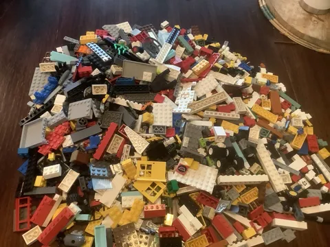 LEGO Multicolor Bricks Blocks Mixed Pieces Bulk Over 3 Pounds Clean Condition