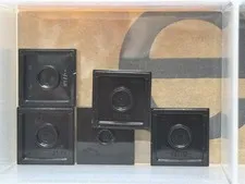 LEGO Parts - Black Plate 2 x 2 1 Stud in Center (Jumper) - No 87580 - QTY 5