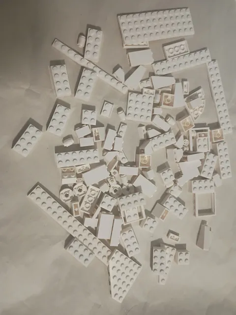 Lego White Pieces Lot 5 Oz