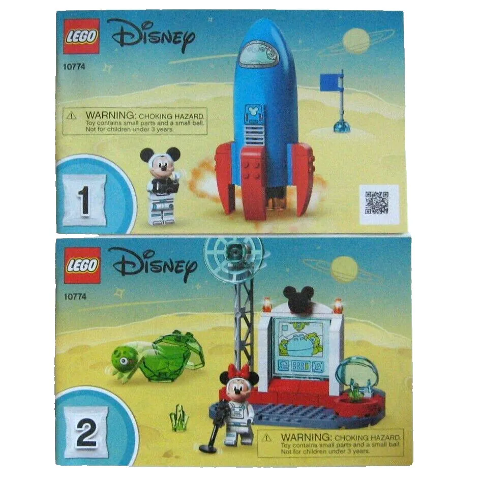 2 LEGO Disney #10774 Space Rocket Mickey Instruction Booklets 1 & 2 Manuals Only