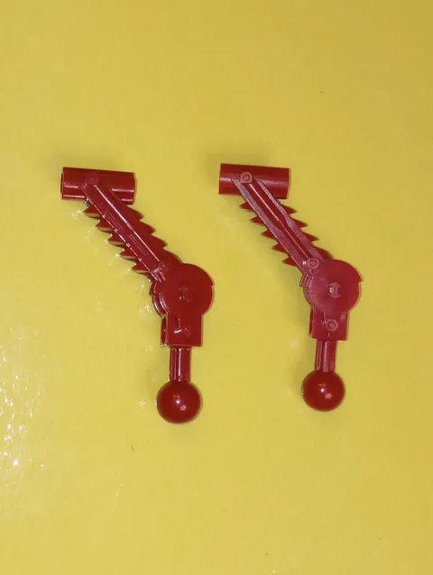 2 Lego 32476 Dark Red Bionicle Arm 5 x 7 w/ Dual Axle Hole 90 degree Star Wars 
