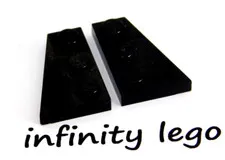 4 Pair LEGO Black Wedge Wing Plate 2x3 Left & Right (43722 43723)