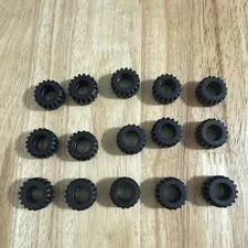 Lego Parts Lot Of 15 Black Tire 21mm D. x 12mm Offset Tread No 87697
