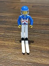 Lego Technic Figure - Vintage/Rare With Helmet, Skies