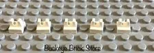 LEGO 5 Part 2555 White Tile Clip Up 5581 7744 10245 6346 10214 4767