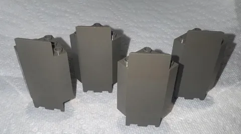 Lego (x4) Light Bluish Gray Panel 3 x 3 x 6 Corner Wall 2345