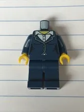 Lego Female MINIFIG TORSO - Dark Blue Suit Jacket White Shirt Girl Upper