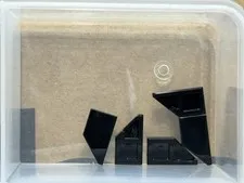 LEGO Parts - Black Tile, Modified 1 x 2 Wedge Right - No 5092 - QTY 5