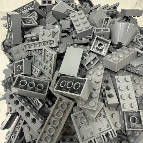 LEGO Dark Bluish Gray Bricks Plates & More Bulk Lot – 2lb BagSorted by Color
