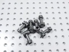 LEGO Lot of 6 Dark Pearl Gray Dual Hilts Weapon Minifig BM