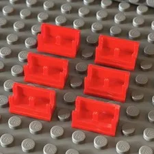Lego Lot Red 3937 Hinge Brick 1 x 2 Base (lot of 6)