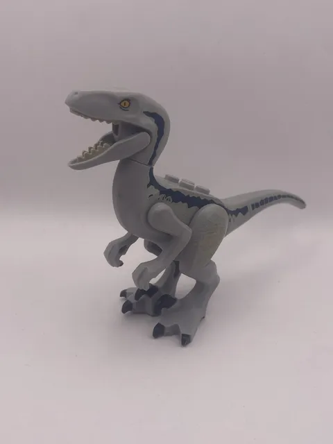 Lego JURASSIC WORLD Dinosaur Raptor, VELOCIRAPTOR Dark Blue & Tan Markings 73946