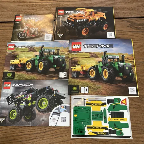 Lego Technic Instructions Manual Only Lot of 5 John Deere Monster Jam