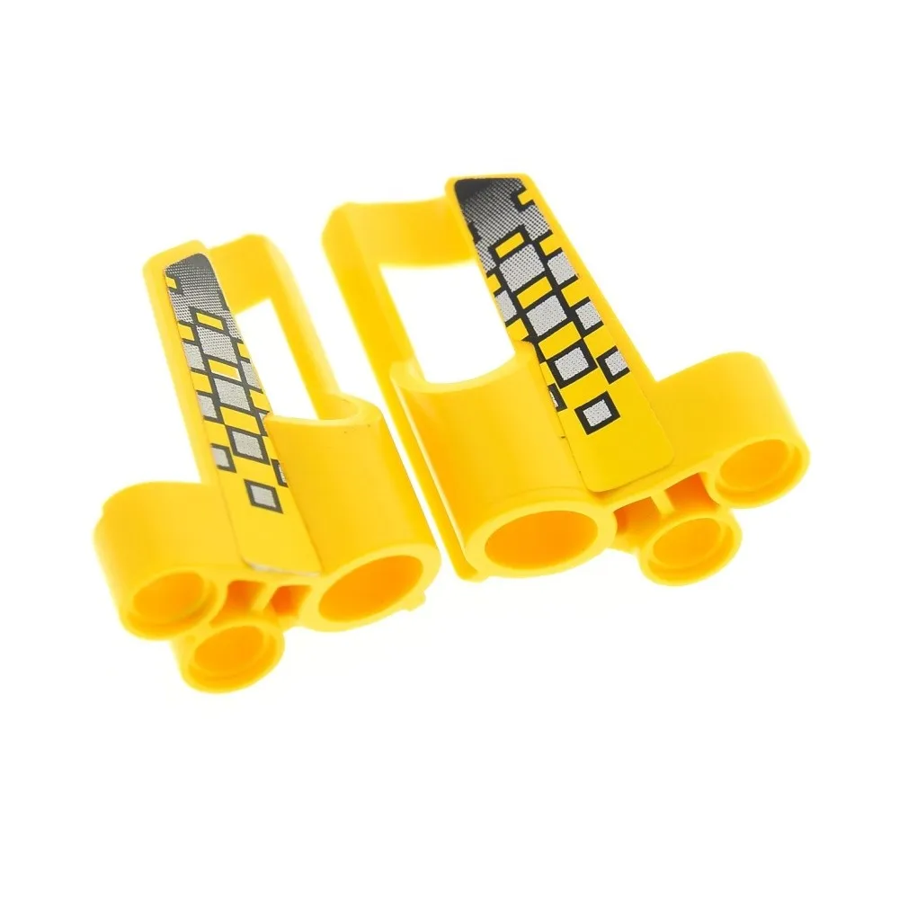 2X Lego Technic Panel Cover 5 6 Yellow Short Side A B Sticker 32527 32528