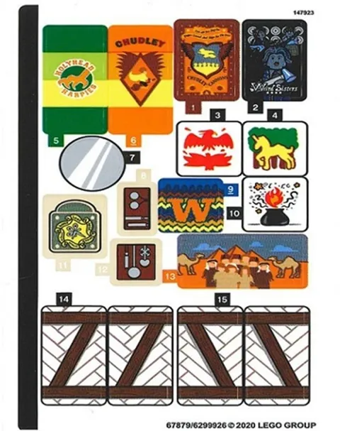 Lego 75980 Sticker Sheet 1 100% Original from Harry Potter Attack on the Burrow