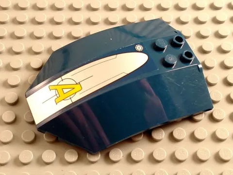 LEGO Dark Blue 8x6x2 Agents Decorated Windscreen Piece