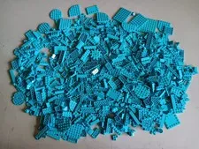 LEGO BULK LOT 950 MEDIUM BLUE AZURE PLATES BRICKS & SPECIALTY PIECES