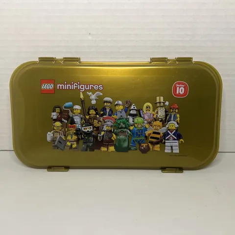 Lego Minifigures Series 10 Storage Latched Carry Case Plastic Gold Divided 2013