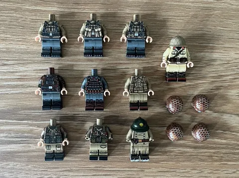 LEGO The Minifig Co Figure & Helmet lot Bundle