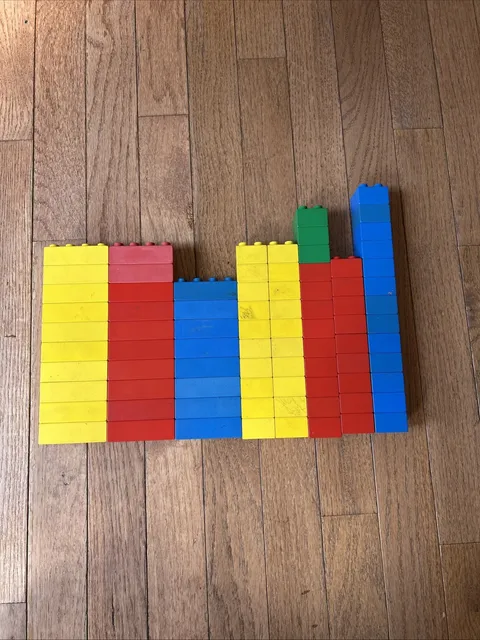 Lego Duplo Brick Lot Yellow Blue Red Green Bricks 2X2 And 4X2