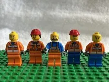 LEGO City Construction and Maintenance Minifigures Lot of 5