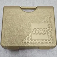 LEGO Metallic Gold Carrying Case Toy Storage Box Container 1997 Vintage