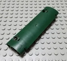 LEGO Dark Green Technic 11x3 Curved Panel Piece with 2 Pin Holes