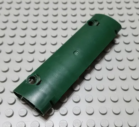 LEGO Dark Green Technic 11x3 Curved Panel Piece with 2 Pin Holes
