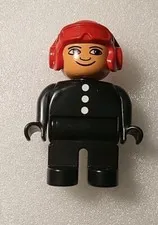 Lego Duplo Fire Fighter Firefighter Figures Red Helmet Pieces 4555
