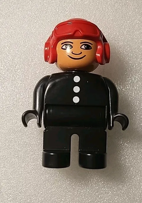 Lego Duplo Fire Fighter Firefighter Figures Red Helmet Pieces 4555
