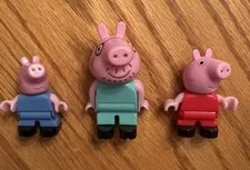 Lego Duplo Peppa Pig Figures Lot Of 3 - Peppa, George And Daddy