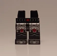 LEGO MiniFigure Nexo Knights Hips Legs Dark Red Silver Scaled Armor Boots Rivets