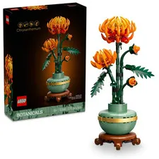 LEGO Icons Chrysanthemum Building Set - Artificial Flowers for Dinner Table