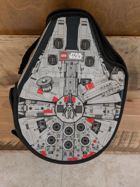Lego Star Wars Millennium Falcon Minifigure Zippered Storage Bag Carrying Case