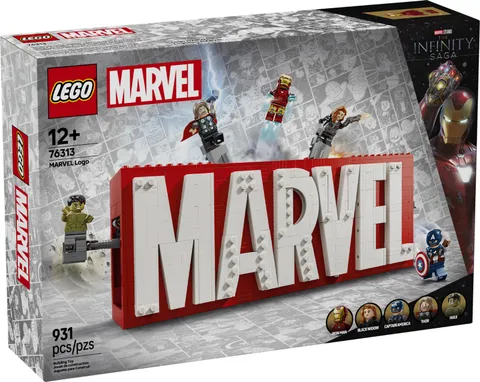 76313 MARVEL LOGO iron man thor hulk captain america avengers lego legos set NEW