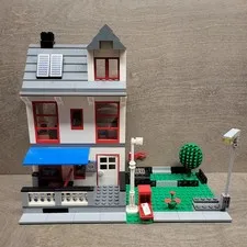 Lego Parts and Pieces Lot - City 3 Story House 8403 Mail Solar Panels Park Tree
