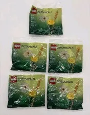 LEGO Botanicals ~ Field Flowers ~ 30701~ Lot of 5 Polybags ~ 77pcs Sealed ~ New~