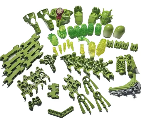 64 LEGO Bionicle Technic Parts Lime Bright Green Neon Yellow Scorpio Glatorian